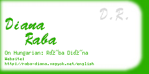 diana raba business card